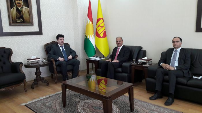 دیداری نێوان سەرۆکی پ س ک و بەرپرسی مەکتەبی پێوەندییەکانی کوردستان و ئێراقی پ د ک.