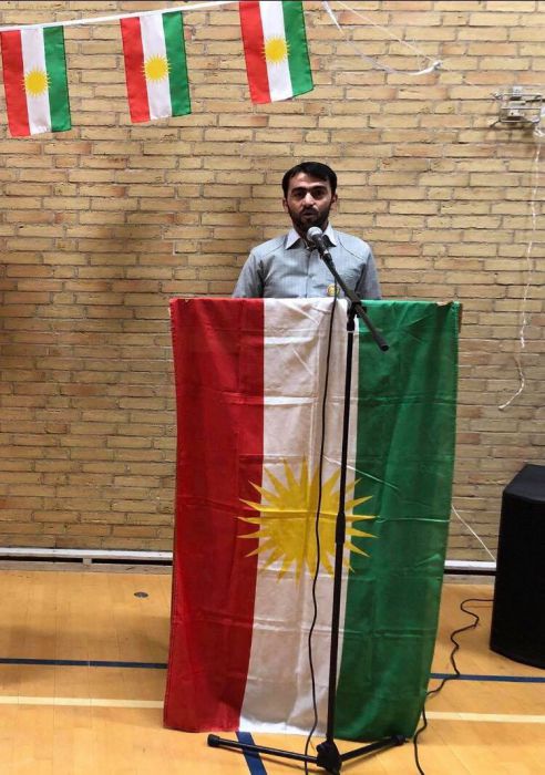 بەشداری نۆینەری پارتی سەربەستییی کوردستان لە ٧٣ ساڵەی دامەزراندنی کۆماری کوردستان لە