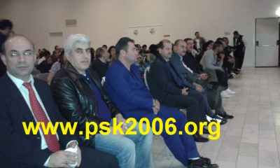 بەشداری نۆێنەرایەتی پارتی سەربەستیی کوردستان لە ئاهەنگێکی کۆکردنەوەی یارمەتی بۆ پەنابەرانی شینگال و کوبانی.