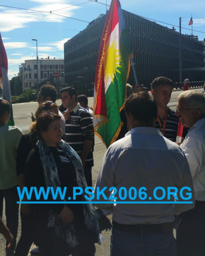 بەشداری نۆێنەری پ س ک لە خۆپێشاندانی کوردانی رۆژهەڵات لە ئۆسڵۆ