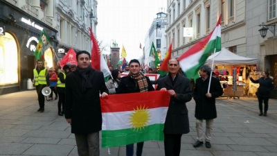 بەشداری پارتی سەربەستیی کوردستان لە خۆپێشاندان بۆ پشتیوانی لە هەدەپە